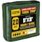 Core Tarps Heavy Duty Tarp, 8 ft L x 0.5 mm H x 6 ft W, 20 Mil, Green/Black, Polyethylene CT-703-6X8 - alternate 1
